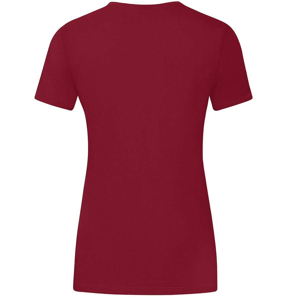 T-SHIRT JAKO PROMO, WINE RED-NEON ORANGE WOMEN. 