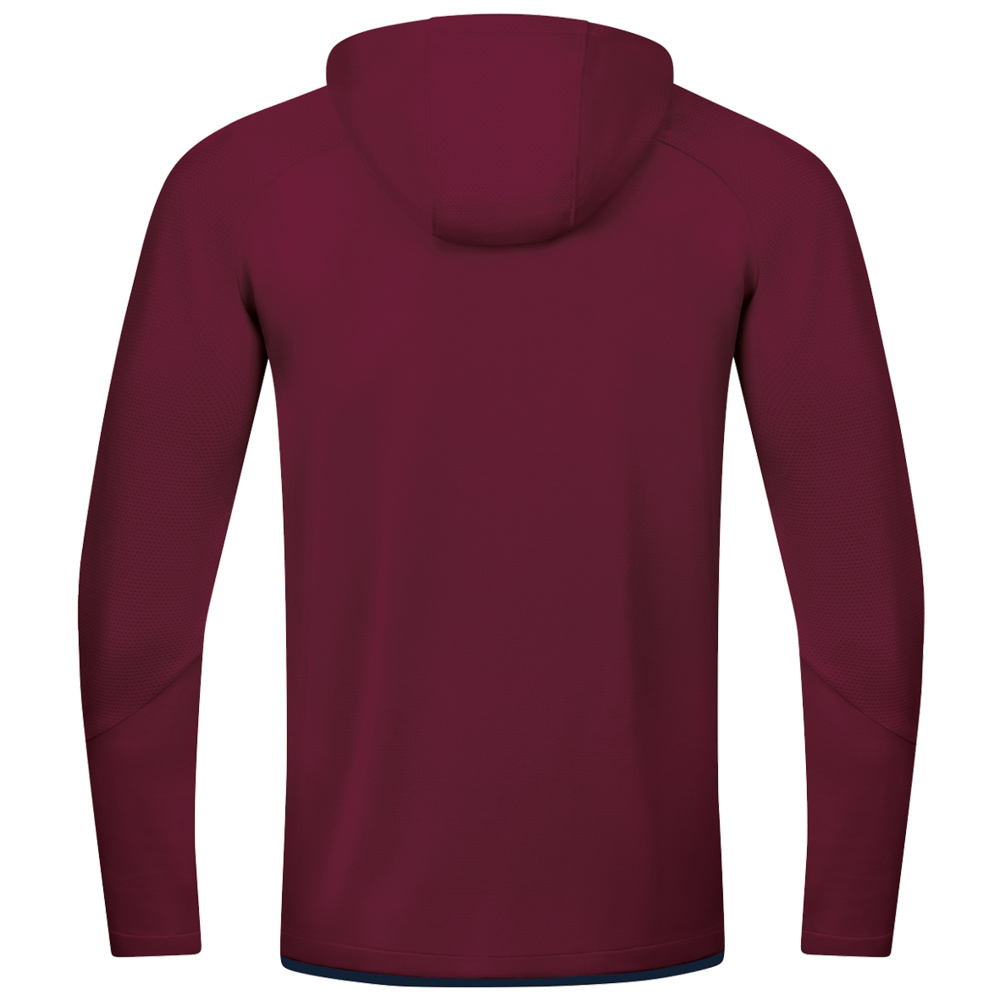 TRAINING JACKET JAKO CHALLENGE WITH HOOD, MAROON-SEABLUE MEN. 