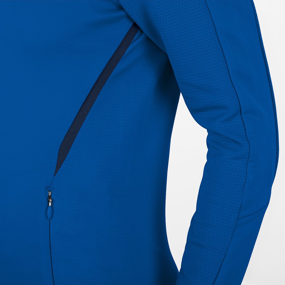 TRAINING JACKET JAKO CHALLENGE WITH HOOD, ROYAL-SEABLUE WOMEN. 