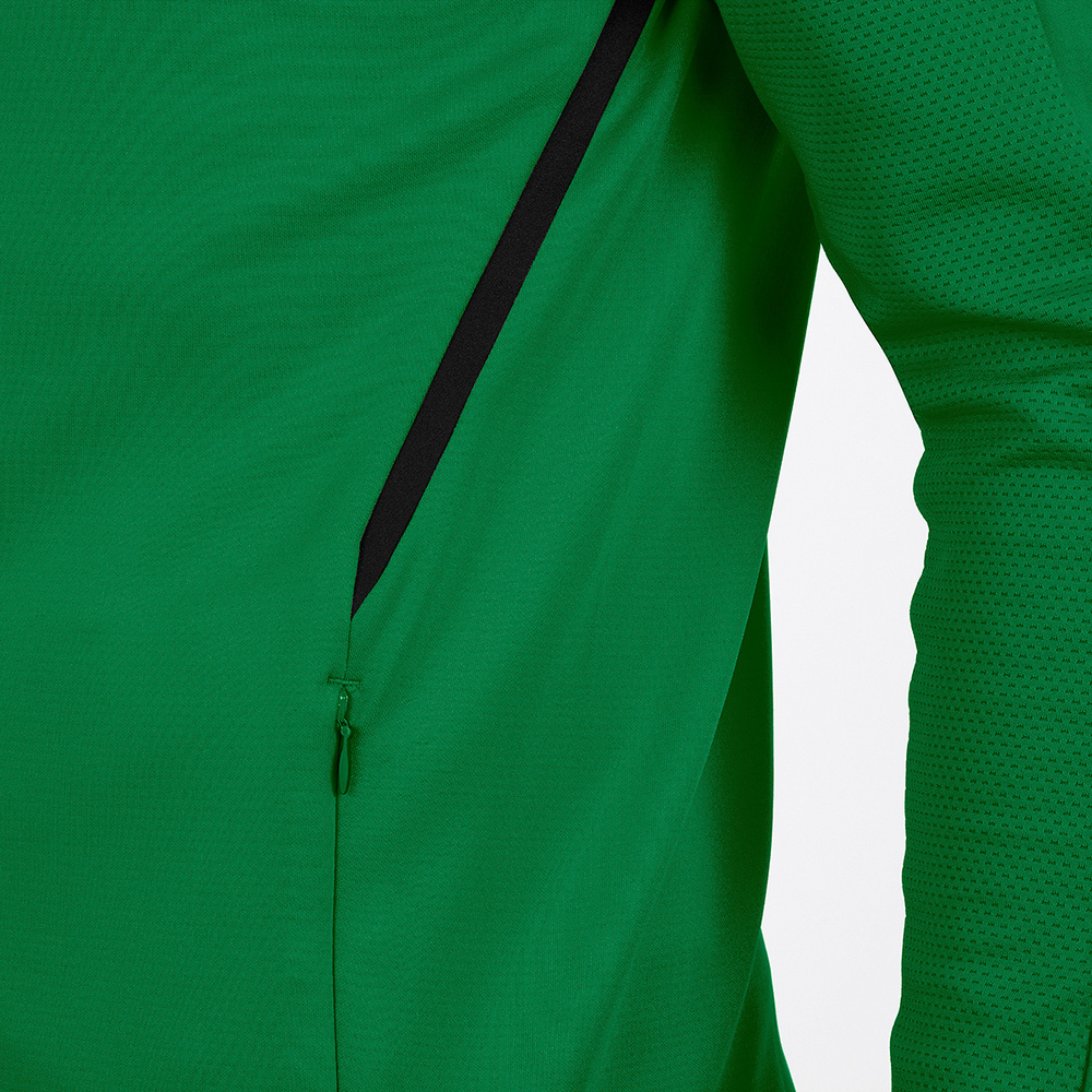 TRAINING JACKET JAKO CHALLENGE WITH HOOD, SPORT GREEN-BLACK MEN. 