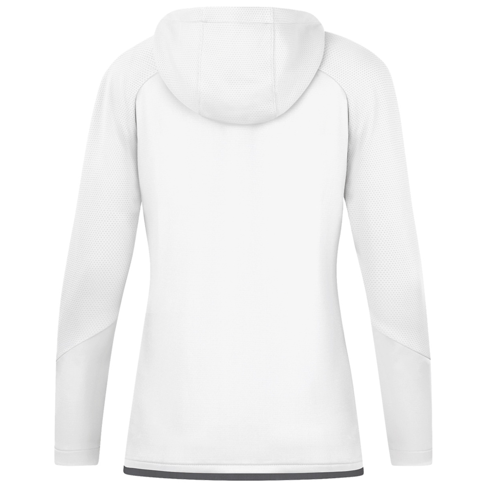 TRAINING JACKET JAKO CHALLENGE WITH HOOD, WHITE-ANTHRACITE WOMEN. 