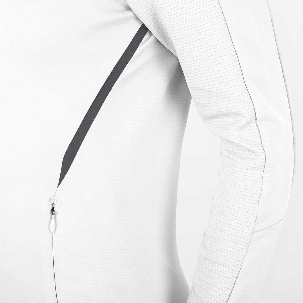 TRAINING JACKET JAKO CHALLENGE WITH HOOD, WHITE-ANTHRACITE WOMEN. 