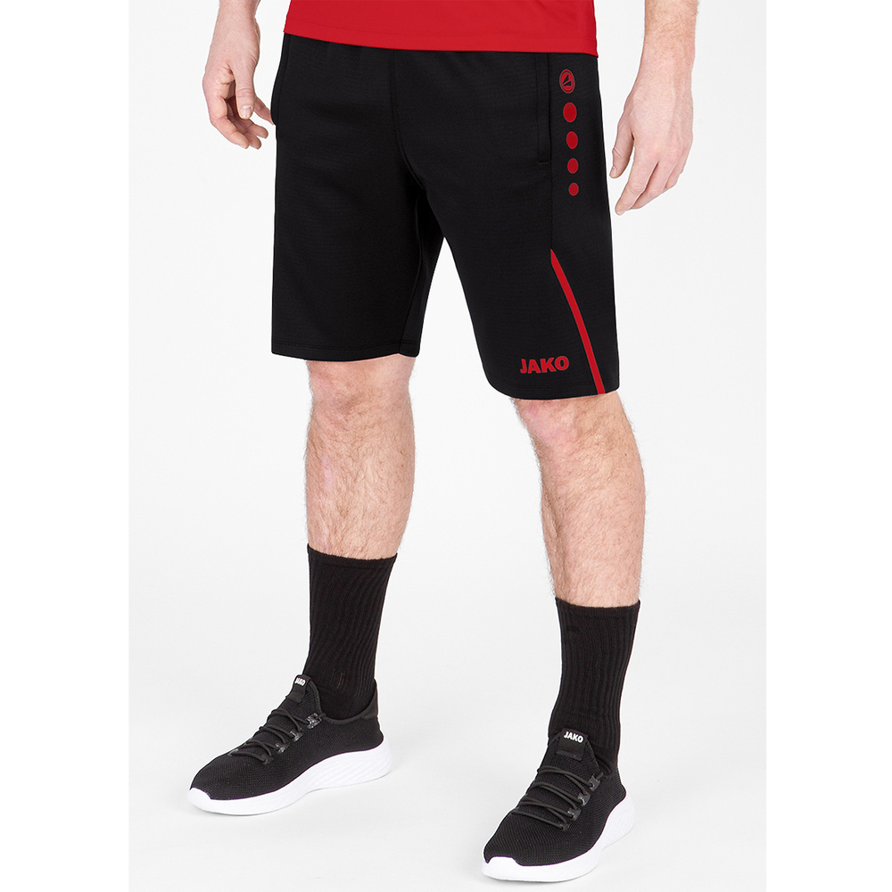 TRAINING SHORTS JAKO CHALLENGE, BLACK-RED MEN. 