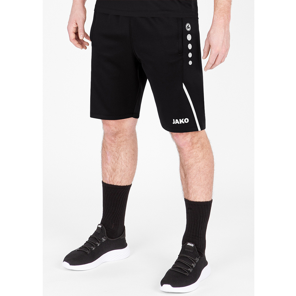 TRAINING SHORTS JAKO CHALLENGE, BLACK-WHITE KIDS. 