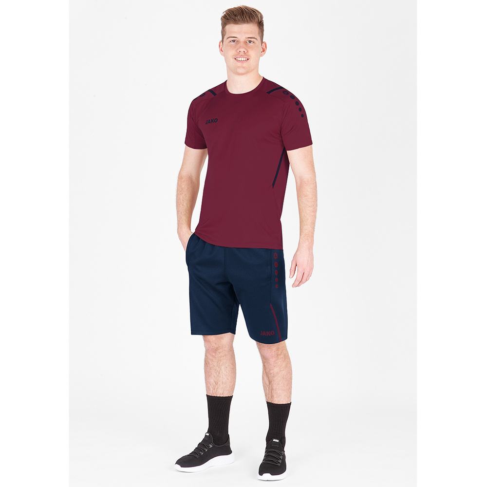 TRAINING SHORTS JAKO CHALLENGE, SEABLUE-MAROON KIDS. 