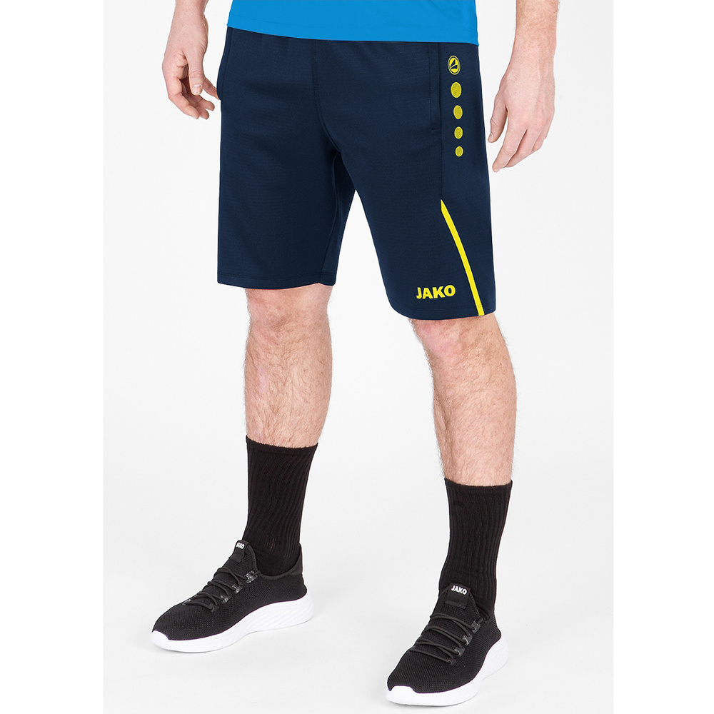 TRAINING SHORTS JAKO CHALLENGE, SEABLUE-NEON YELLOW KIDS. 