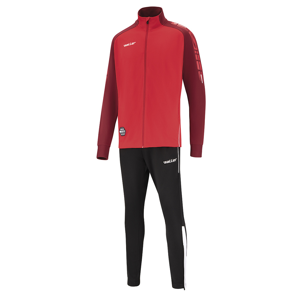 TRAINING TRACKSUIT SALLERX.72, RED-BORDEAUX-WHITE KIDS. 