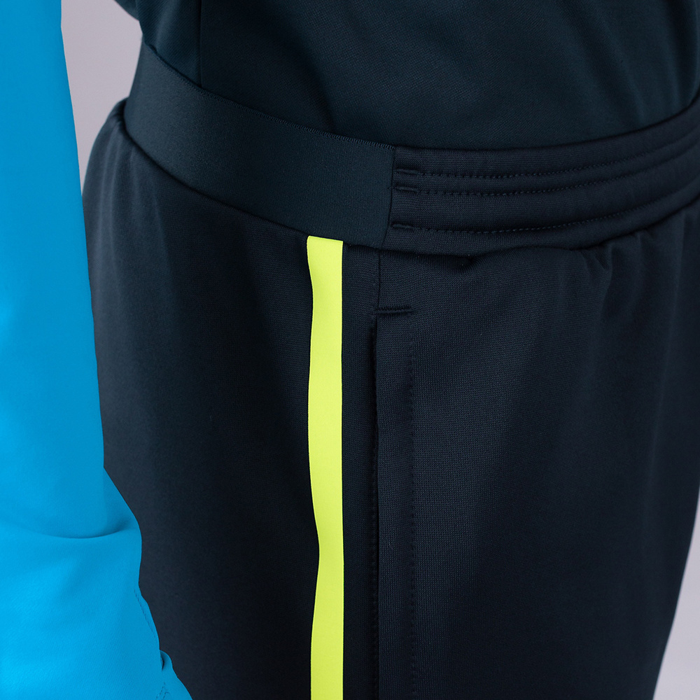 TRAINING TROUSERS JAKO ALLROUND, SEABLUE-NEON YELLOW KIDS. 