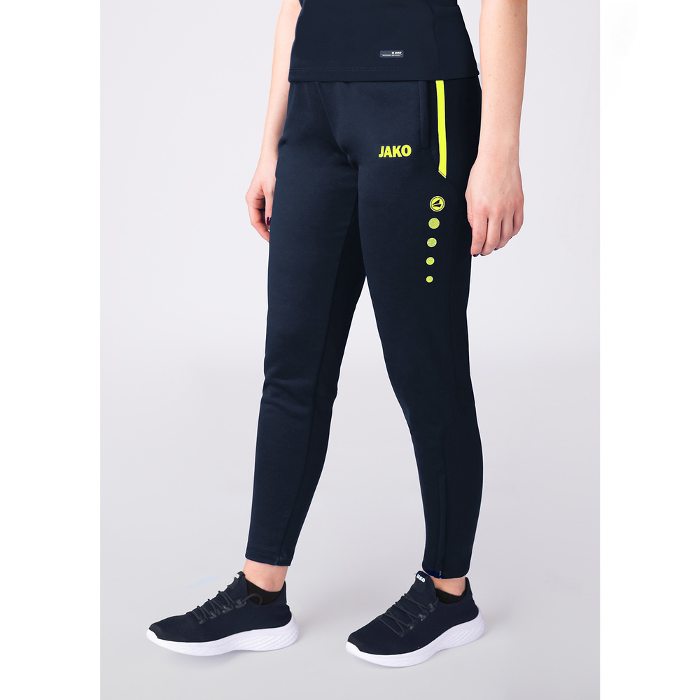 TRAINING TROUSERS JAKO ALLROUND, SEABLUE-NEON YELLOW WOMEN. 