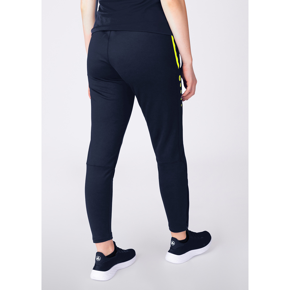 TRAINING TROUSERS JAKO ALLROUND, SEABLUE-NEON YELLOW WOMEN. 