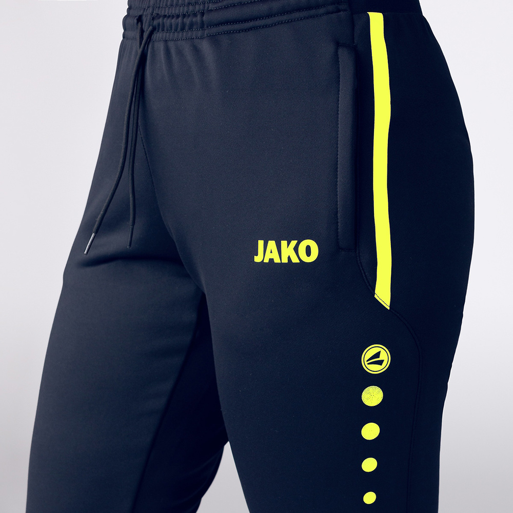 TRAINING TROUSERS JAKO ALLROUND, SEABLUE-NEON YELLOW WOMEN. 