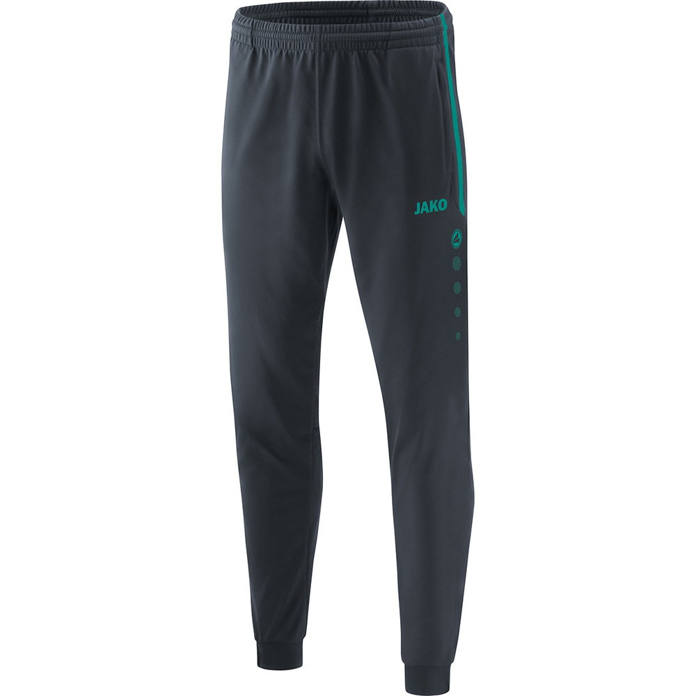 TROUSERS JAKO COMPETITION 2.0, ANTHRACITE-TURQUOISE KIDS. 