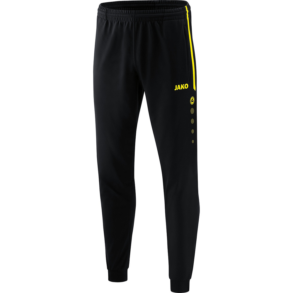 TROUSERS JAKO COMPETITION 2.0, BLACK-nNEON YELLOW MEN. 