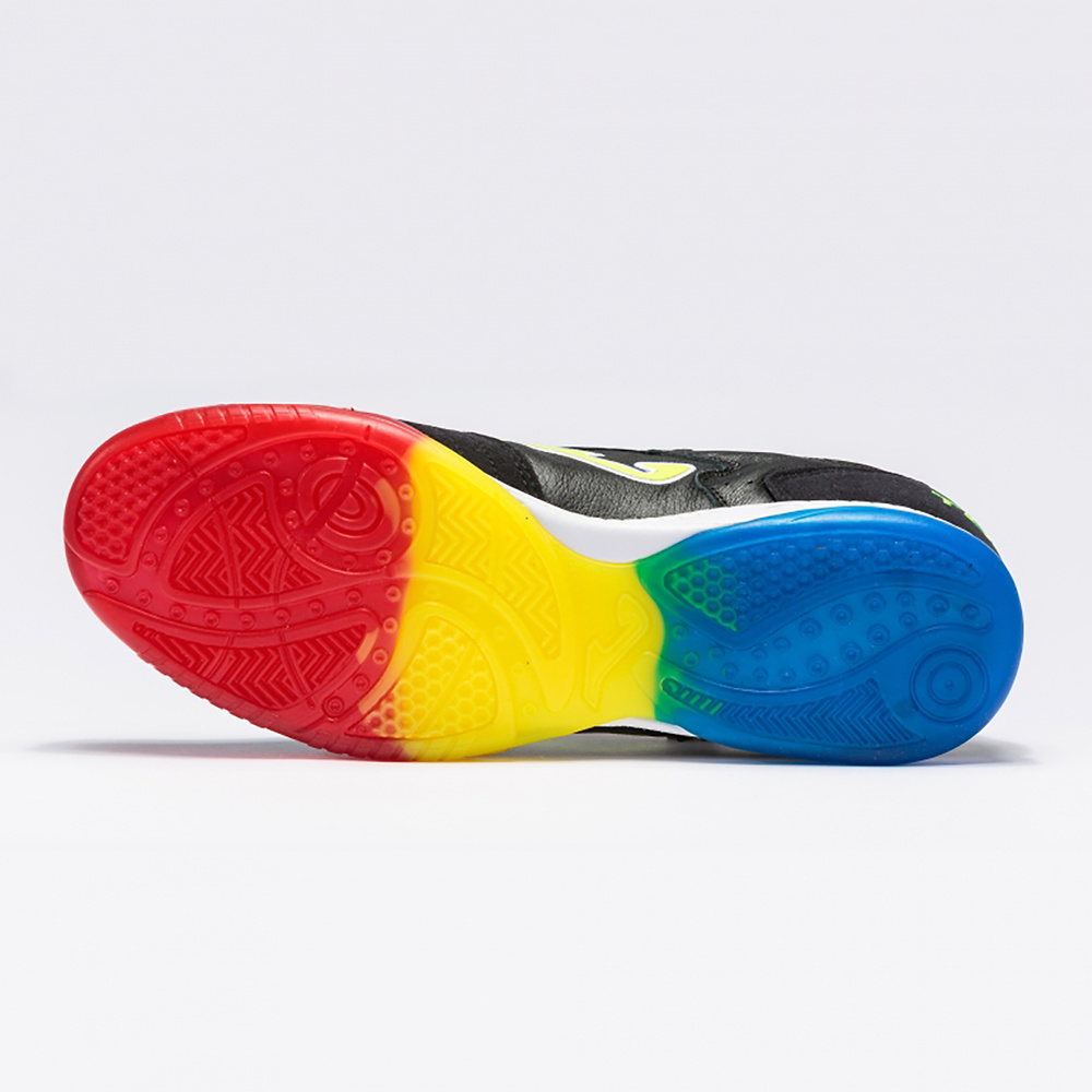 ZAPATILLA JOMA TOP FLEX 2101, NEGRO-AMARILLO FLÚOR INDOOR. 