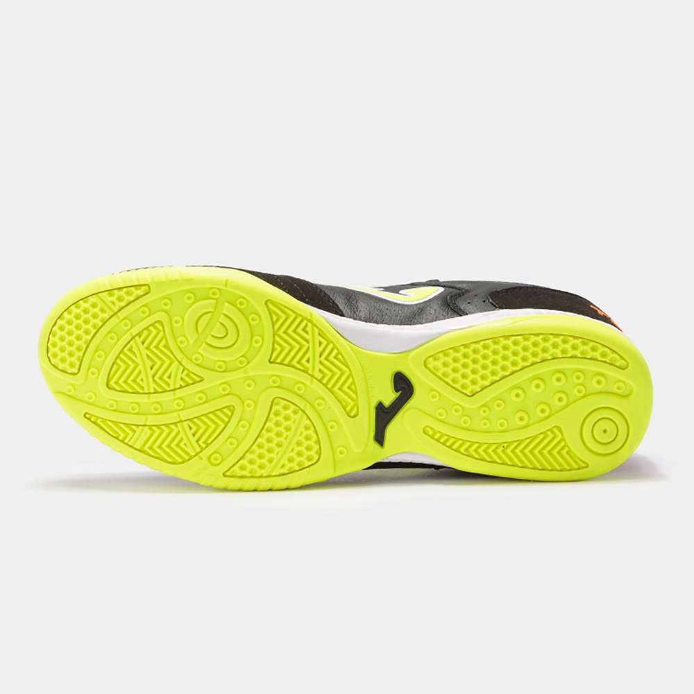 ZAPATILLA JOMA TOP FLEX 2101, NEGRO-AMARILLO INDOOR. 