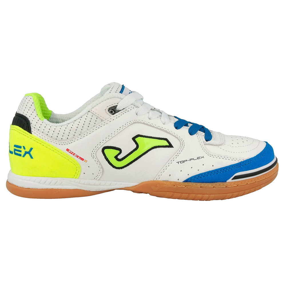 ZAPATILLA JOMA TOP FLEX 702, BLANCO-VERDE INDOOR. 