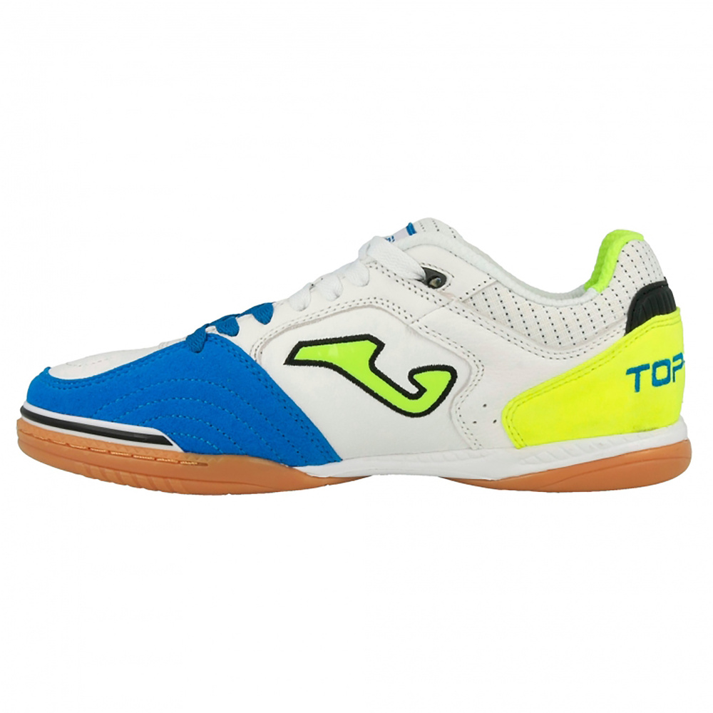 ZAPATILLA JOMA TOP FLEX 702, BLANCO-VERDE INDOOR. 