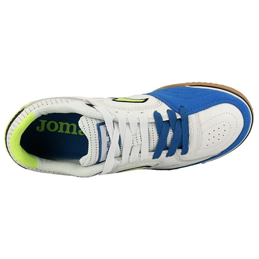 ZAPATILLA JOMA TOP FLEX 702, BLANCO-VERDE INDOOR. 
