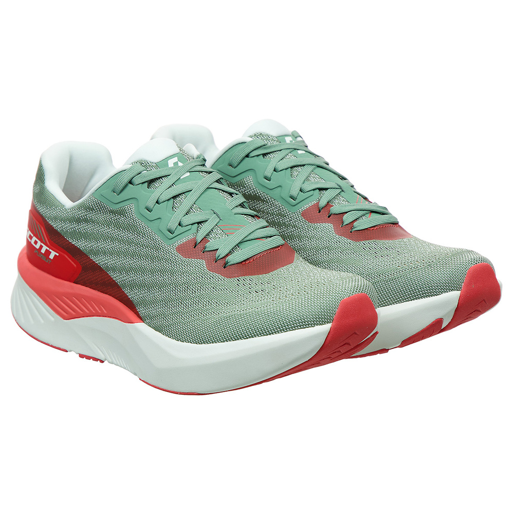 ZAPATILLAS SCOTT WS PURSUIT, VERDE ESCARCHA-ROSA CORAL MUJER. 