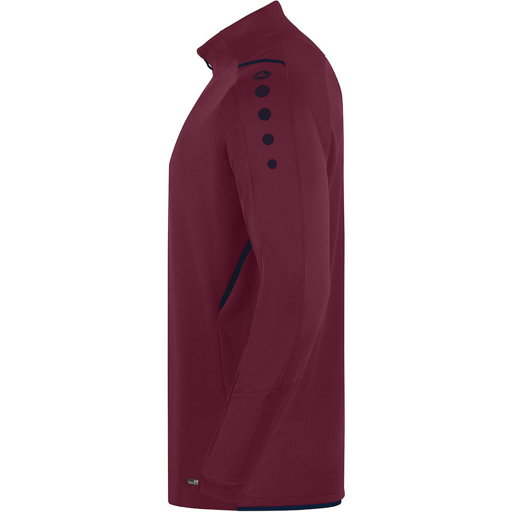 ZIP TOP JAKO CHALLENGE, MAROON-SEABLUE KIDS. 