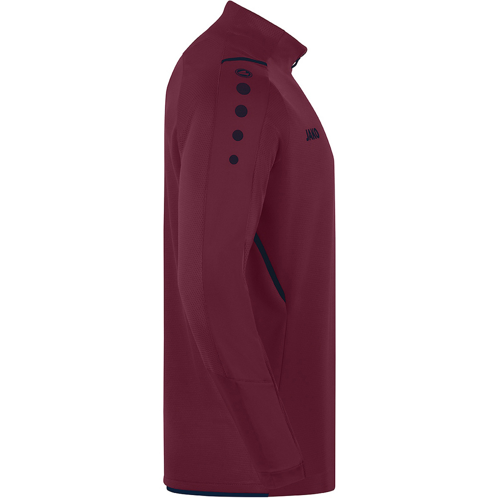 ZIP TOP JAKO CHALLENGE, MAROON-SEABLUE KIDS. 