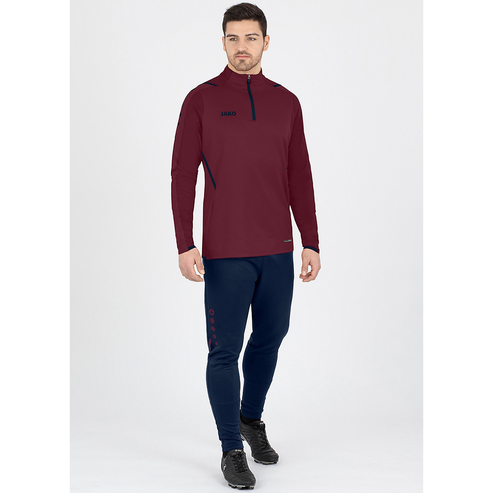 ZIP TOP JAKO CHALLENGE, MAROON-SEABLUE MEN. 