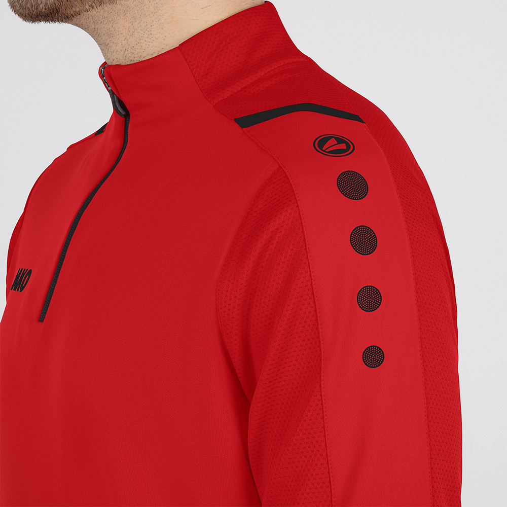 ZIP TOP JAKO CHALLENGE, RED-BLACK MEN. 