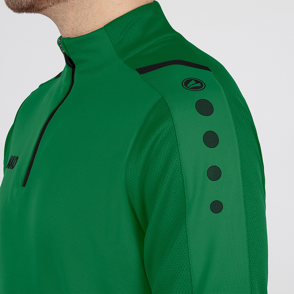 ZIP TOP JAKO CHALLENGE, SPORT GREEN-BLACK MEN. 