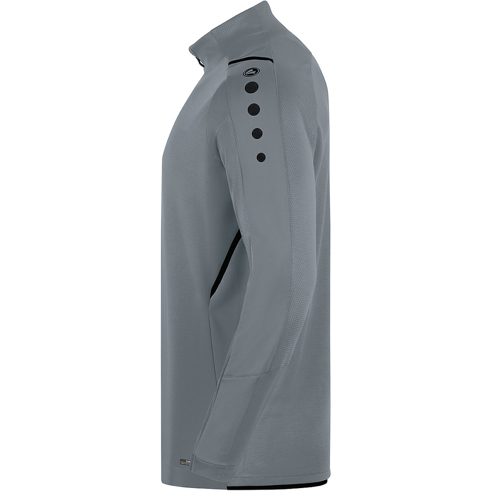 ZIP TOP JAKO CHALLENGE, STONE GREY-BLACK MEN. 