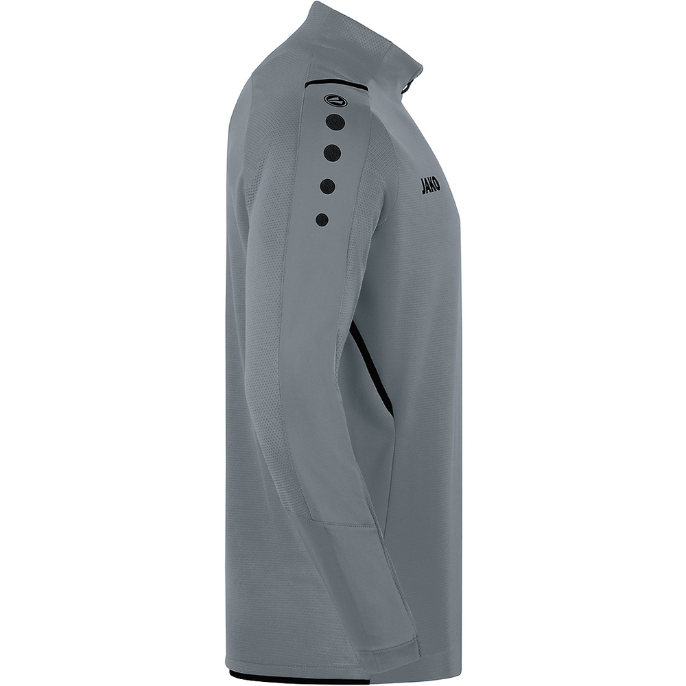 ZIP TOP JAKO CHALLENGE, STONE GREY-BLACK MEN. 