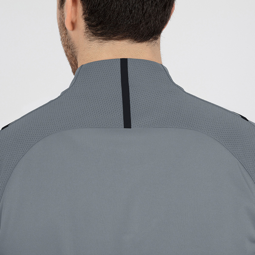 ZIP TOP JAKO CHALLENGE, STONE GREY-BLACK MEN. 