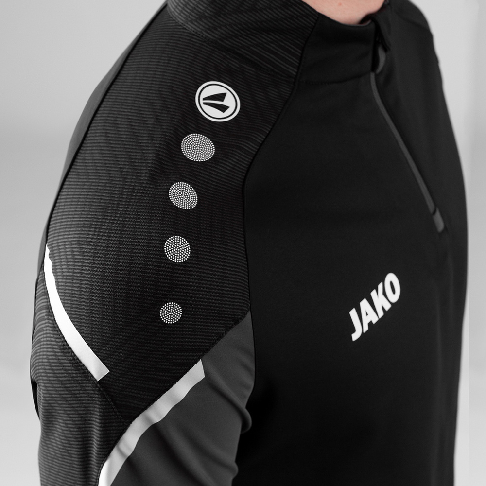 ZIP TOP JAKO PERFORMANCE, BLACK-ANTHRA LIGHT KIDS. 