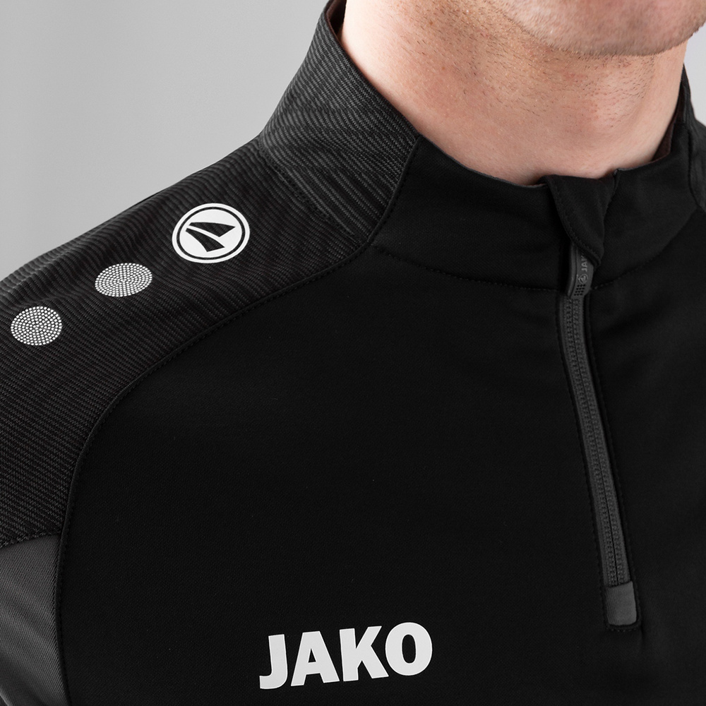 ZIP TOP JAKO PERFORMANCE, BLACK-ANTHRA LIGHT KIDS. 