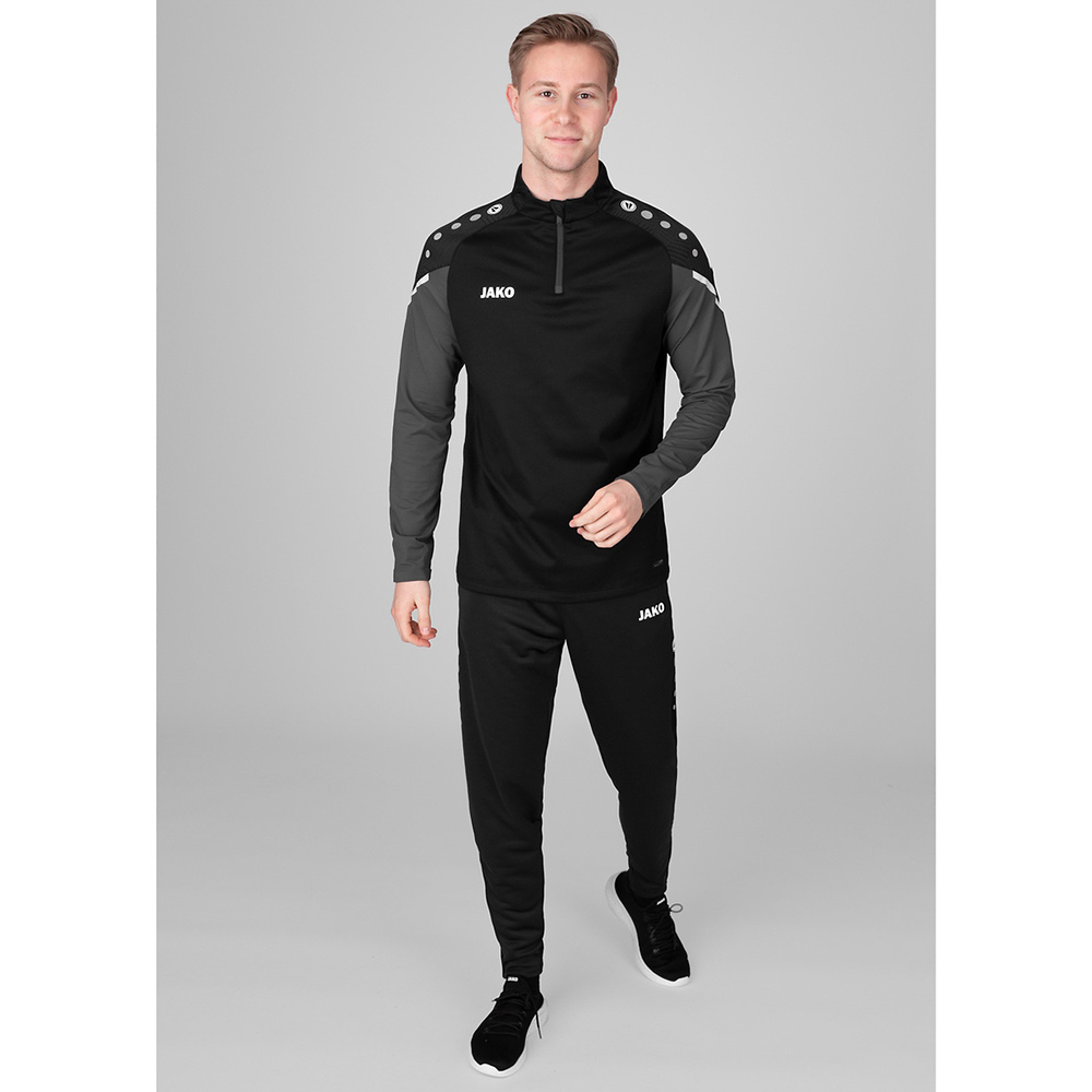 ZIP TOP JAKO PERFORMANCE, BLACK-ANTHRA LIGHT MEN. 