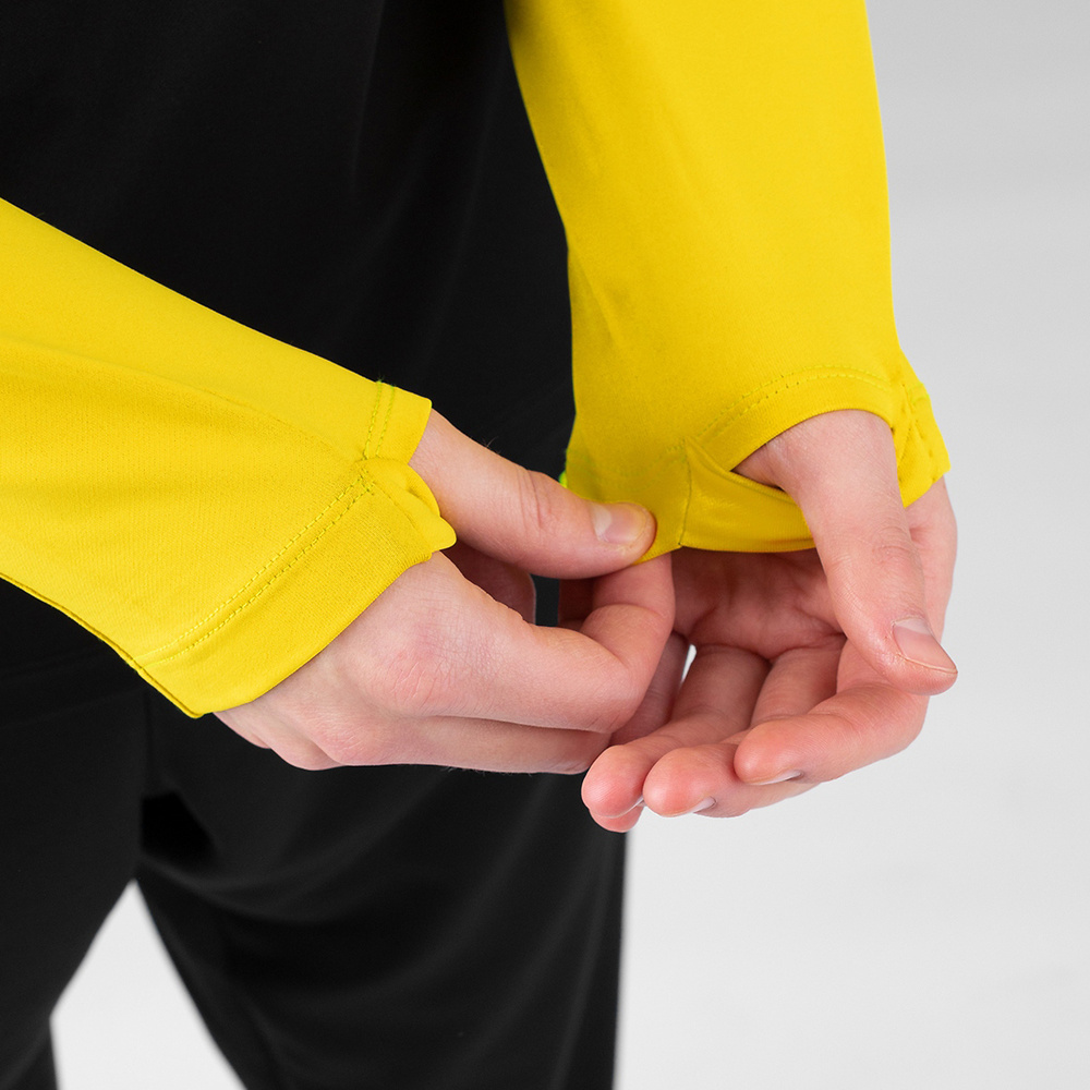 ZIP TOP JAKO PERFORMANCE, BLACK-SOFT YELLOW MEN. 