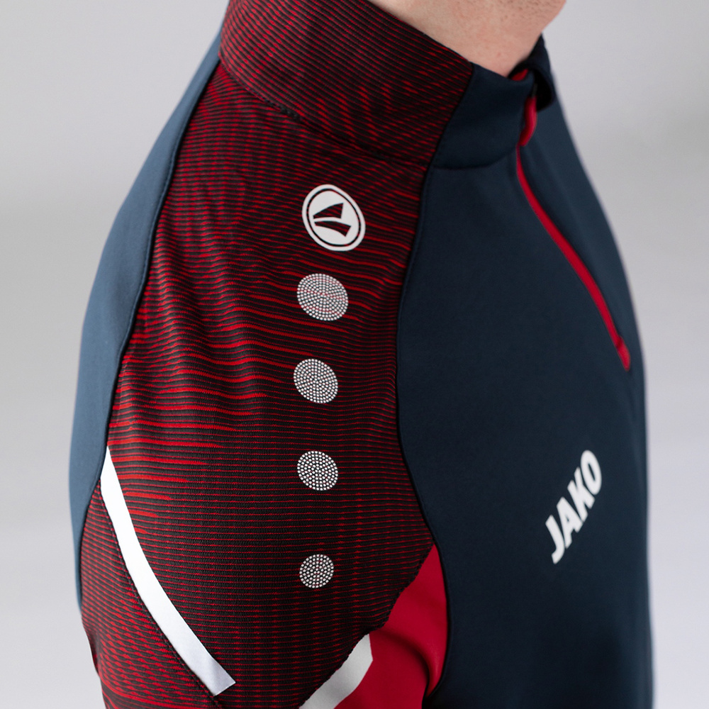 ZIP TOP JAKO PERFORMANCE, SEABLUE-RED KIDS. 