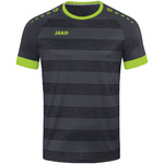 CAMISETA JAKO CELTIC MELANGE MANGA CORTA, ANTRACITA-LIMÓN HOMBRE.