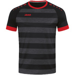 CAMISETA JAKO CELTIC MELANGE MANGA CORTA, NEGRA-ROJA HOMBRE.