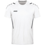 CAMISETA JAKO CHALLENGE MANGA CORTA, BLANCA-ANTRACITA HOMBRE.