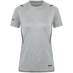 CAMISETA JAKO CHALLENGE MANGA CORTA, GRIS MELANGE-ANTRACITA MUJER.