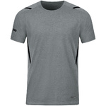 CAMISETA JAKO CHALLENGE MANGA CORTA, GRIS PIEDRA-NEGRA HOMBRE.