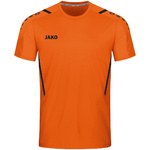 CAMISETA JAKO CHALLENGE MANGA CORTA, NARANJA-NEGRA HOMBRE.