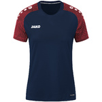 CAMISETA JAKO PERFORMANCE, MARINO-ROJA MUJER.