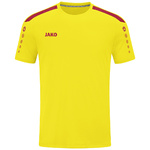 CAMISETA JAKO POWER MANGA CORTA, AMARILLA-ROJA HOMBRE.