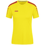 CAMISETA JAKO POWER MANGA CORTA, AMARILLA-ROJA MUJER.