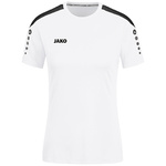 CAMISETA JAKO POWER MANGA CORTA, BLANCA-NEGRA MUJER.