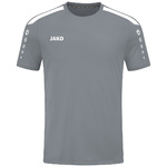 CAMISETA JAKO POWER MANGA CORTA, GRIS PIEDRA-BLANCA HOMBRE.