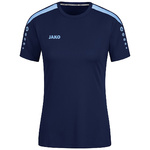 CAMISETA JAKO POWER MANGA CORTA, MARINO-CELESTE MUJER.