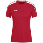 CAMISETA JAKO POWER MANGA CORTA, ROJA-BLANCA MUJER.