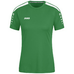 CAMISETA JAKO POWER MANGA CORTA, VERDE-BLANCA MUJER.